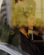 CARLY COLE AT THE HAIR SALON IN LONDON