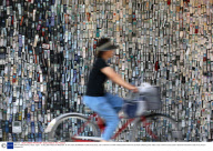 Wall of mobile phones, Tokyo, Japan - 07 Aug 2007