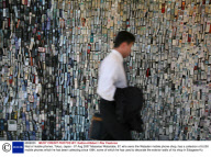 Wall of mobile phones, Tokyo, Japan - 07 Aug 2007