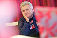 Writer JOHN  IRVING on a promotional tour in Europe for his newest book