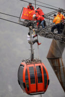 Tightrope walker lost his footing