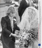 Wedding Of Prince Charles To Lady Diana Spencer Princess Of Wales At St Pauls Cathedral 29th July 1981 Designer David Emanuel Was The Perfect Dahsing Romanin A Traditional Starched Wing-collar Shirt With Loosely Knotted Cravat Which Added A Touch Of
