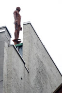 Antony Gormley's 'Event Horizon' iron sculpture, New York, America - 26 Mar 2010
