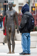 Antony Gormley's 'Event Horizon' iron sculpture, New York, America - 26 Mar 2010