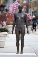 Antony Gormley's 'Event Horizon' iron sculpture, New York, America - 26 Mar 2010