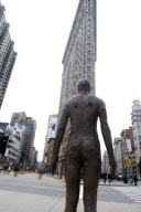 Antony Gormley's 'Event Horizon' iron sculpture, New York, America - 26 Mar 2010