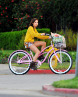 Ashley Tisdales Rides Her Bike