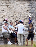 EXCLUSIVO Los reconocidos diseñadores Domenico Dolce y Stefano Gabbana visitan las ruinas Mayas de Tulum en Méjico.