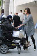 Milla Jovovich shops at Prada