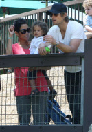 EXCLUSIVE... Exclusive...Halle Berry, Gabriel Aubry & Nahla Enjoy A Family Day At The Zoo!