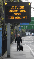 London Heathrow Airport closed due to volcanic ash  from Iceland -  London, Britain - 15 Apr 2010