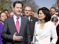 Nick Clegg visits Kingston Hospital Maternity Unit, Kingston, Britian - 17 Apr 2010