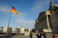 Government quarter and buildings around the Reichstag in Berlin, Germany - Nov 2009