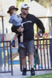 Actor RUSSELL CROWE takes his cowboy son TENNYSON to the Coldwater Canyon Park