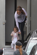 *EXCLUSIVE* Jennifer Lopez and Marc Anthony bring the kids to work with them