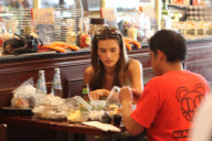 Alessandra Ambrosio Eats Out in Miami