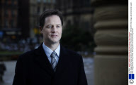 Nick Clegg at the Peace Gardens, Sheffield, South Yorkshire, Britain - 05 Feb 2010