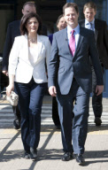 Liberal Democrat Leader Nick Clegg and wife Miriam Gonzalez Durantez visit the Maternity Unit at Kingston Hospital, London, Britain - 17 Apr 2010