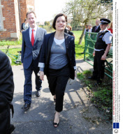 Liberal Democrat leader Nick Clegg and wife Miriam Gonzales Durantez on the election campaign trail at Christ Church, New Malden, Britain - 18 Apr 2010