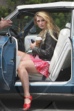 *EXCLUSIVE* Mischa Barton gets into some car trouble