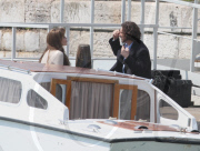 Angelina Jolie and Johnny Depp filming 'The Tourist' in Venice