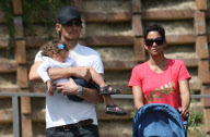 EXCLUSIVE... Exclusive...Halle Berry, Gabriel Aubry & Nahla Enjoy A Family Day At The Zoo!