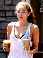 EXCLUSIVE Miley Cyrus, without makeup, at Coffee Bean