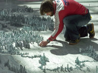 Ephemicropolis, a city made of staples by Peter Root, Britain - May 2010