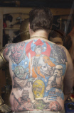 Star Wars fan covers body in 14 tattoos featuring characters from all six films, Swindon, Wiltshire, Britain