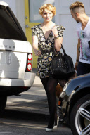 Newly blonde MISCHA BARTON seen leaving the 'Byron & Tracey' salon the second day in a row