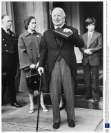 Charles Chaplin (charlie Chaplin 1889-1977) Pictured Celebrating After Receiving His Knighthood At Buckingham Palace With His Wife Oona (1926-1991) And Their Children Annette And Christopher.