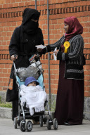General Election 2010, Asian voters at an east London polling station - 06 May 2010