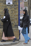 General Election 2010, Asian voters at an east London polling station - 06 May 2010