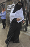 General Election 2010, Asian voters at an east London polling station - 06 May 2010