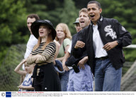 US President Barack Obama cheers on his daughter at a soccer game, Washington DC, America - 16 May 2009