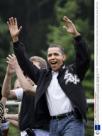 US President Barack Obama cheers on his daughter at a soccer game, Washington DC, America - 16 May 2009