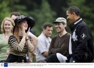 US President Barack Obama cheers on his daughter at a soccer game, Washington DC, America - 16 May 2009