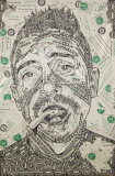 Artmoney dollar bill art, Riga, Latvia - May 2010