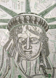 Artmoney dollar bill art, Riga, Latvia - May 2010