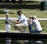 Tori Spelling and family have a day at the park