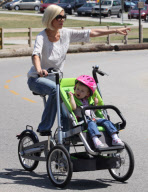 Tori Spelling and family have a day at the park