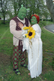 Couple dress as ogres Shrek and Fiona for fairytale wedding, Bridgend, south Wales - 09 May 2010