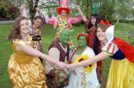 Couple dress as ogres Shrek and Fiona for fairytale wedding, Bridgend, south Wales - 09 May 2010