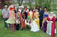 Couple dress as ogres Shrek and Fiona for fairytale wedding, Bridgend, south Wales - 09 May 2010