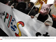 GREECE: PROTEST OVER TAX INCREASE & SALARY FREEZE