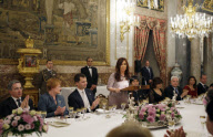 CROWN PRINCE FELIPE and PRINCESS LETIZIA hosting the VI European Union-Latin America and Caribbean Summit dinner