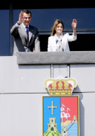 Los Principes de Asturias visitan el colegio Infanta Leonor.