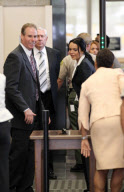 Troubled LINDSAY LOHAN leaving the courtroom with a SCRAM alcohol monitoring bracelet in Beverly Hills