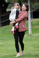 Milla Jovovich and Ever have a play date at Coldwater Park