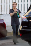 *EXCLUSIVE*  Ruthanna Hopper visits her Father's home just hours after his death